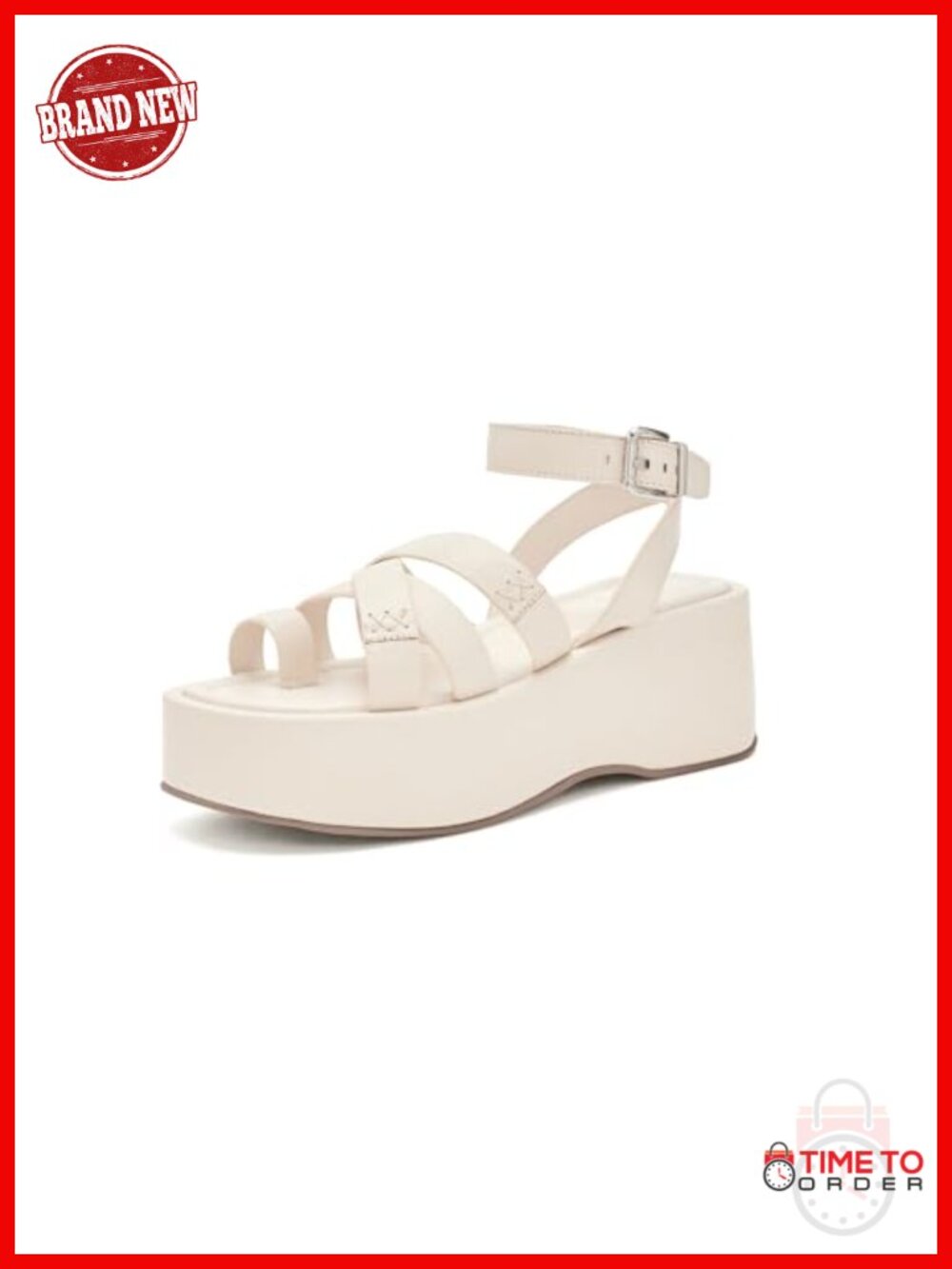 Hazel Flatform Sandals Suede Leather Casual Ankle Strap Open Toe Buckle
